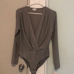 Shimmer silver bodysuit!